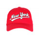 Casquette NY Rouge et Blanche Vintage en Coton Custom Baseball CASQUETTES Nyls Création