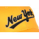 Casquette NY Jaune et Noire Vintage en Coton Custom Baseball CASQUETTES Nyls Création