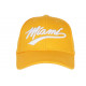 Casquette Miami Jaune et Blanche Style Vintage en Coton Baseball CASQUETTES Nyls Création