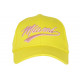 Casquette Miami Jaune et Rose Design Vintage en Coton Baseball CASQUETTES Nyls Création