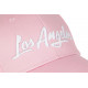 Casquette Los Angeles Rose et Blanche Design Vintage en Coton Baseball CASQUETTES Nyls Création