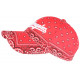 Casquette Los Angeles Rouge Bandana Blanc Fashion Vintage Baseball CASQUETTES Nyls Création