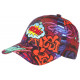 Casquette Rouge et Bleue Pop Art Design Original Boom Baseball CASQUETTES Nyls Création