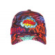 Casquette Rouge et Bleue Pop Art Design Original Boom Baseball CASQUETTES Nyls Création