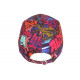 Casquette Rouge et Bleue Pop Art Design Original Boom Baseball CASQUETTES Nyls Création