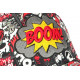 Casquette Rouge et Grise Pop Art Graphisme Original Boom Baseball CASQUETTES Nyls Création