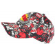 Casquette Rouge et Grise Pop Art Graphisme Original Boom Baseball CASQUETTES Nyls Création