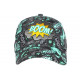 Casquette Turquoise et Grise Pop Art Imprimé Original Boom Baseball CASQUETTES Nyls Création