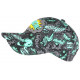 Casquette Turquoise et Grise Pop Art Imprimé Original Boom Baseball CASQUETTES Nyls Création