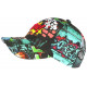 Casquette Verte et Orange Streetwear Pop Print Original Pow Baseball CASQUETTES Nyls Création