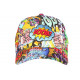 Casquette Blanche et Orange Streetwear Pop Look Original Boom Baseball CASQUETTES Nyls Création