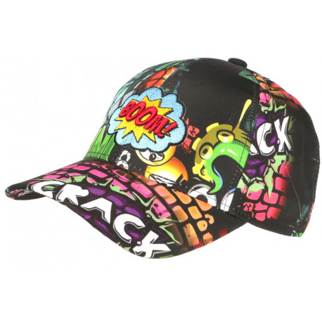 Casquette Noire et Verte Streetwear Pop Style Original Boom Baseball CASQUETTES Nyls Création