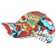 Casquette Pop Orange et Rouge City Streetwear Print Original Boom Baseball CASQUETTES Nyls Création