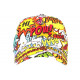 Casquette Jaune et Blanche Streetwear Pop Print Original Pow Baseball CASQUETTES Nyls Création