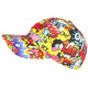 Casquette Rouge et Jaune Streetwear Pop Look Original Pow Baseball CASQUETTES Nyls Création