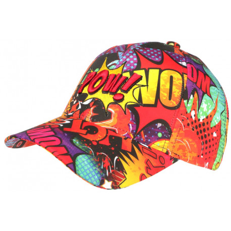 Casquette Orange et Rouge Streetwear Pop Style Original Pow Baseball CASQUETTES Nyls Création