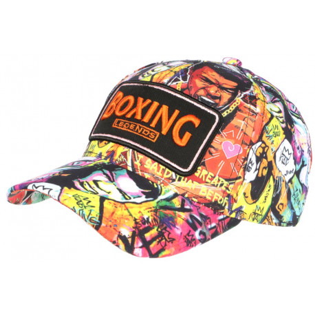 Casquette Streetwear Orange et Jaune City Pop Original Boxing Baseball CASQUETTES Nyls Création