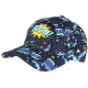 Casquette Enfant Bleue Originale Pop Art Boom Baseball de 7 à 11 ans Casquette Enfant Nyls Création