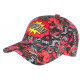 Casquette Enfant Corail et Grise Originale Pop Boom Baseball de 7 à 11 ans Casquette Enfant Nyls Création