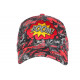 Casquette Enfant Corail et Grise Originale Pop Boom Baseball de 7 à 11 ans Casquette Enfant Nyls Création