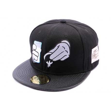 Snapback JBB Couture Noire avec dessin blanc ANCIENNES COLLECTIONS divers