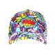 Casquette Enfant Rose et Bleue Originale Pop Art Boom Baseball de 7 à 11 ans Casquette Enfant Nyls Création