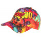 Casquette Enfant Orange et Rouge Originale Pop Art Pow Baseball de 7 à 11 ans Casquette Enfant Nyls Création