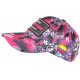 Casquette Plata o Plomo Rose et Violette Tropicale Strass Colombia Baseball CASQUETTES SKR