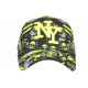 Casquette NY Jaune Fluo et Noire Look Fun Streetwear Baseball Larsy CASQUETTES Hip Hop Honour