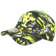 Casquette Enfant Jaune Fluo et Noire Print Streetwear Baseball Larsy 7 a 12 ans Casquette Enfant Hip Hop Honour