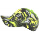 Casquette Enfant Jaune Fluo et Noire Print Streetwear Baseball Larsy 7 a 12 ans Casquette Enfant Hip Hop Honour