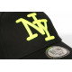 Casquette NY Jaune Fluo et Noire Classe Visiere Baseball Stazky CASQUETTES Hip Hop Honour