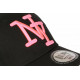 Casquette NY Rose Fluo et Noire Classe Visiere Baseball Stazky CASQUETTES Hip Hop Honour