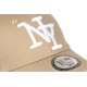 Casquette NY Marron Clair et Blanche Tendance Visiere Baseball Stazky CASQUETTES Hip Hop Honour