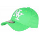 Casquette NY Vert Flashy et Blanche Tendance Visiere Baseball Stazky CASQUETTES Hip Hop Honour