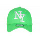 Casquette NY Vert Flashy et Blanche Tendance Visiere Baseball Stazky CASQUETTES Hip Hop Honour