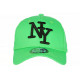 Casquette NY Vert Vif et Noire Tendance Visiere Baseball Stazky CASQUETTES Hip Hop Honour