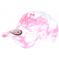 Casquette NY Rose et Blanche Look Streetwear Baseball Fire CASQUETTES Hip Hop Honour