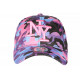 Casquette NY Camouflage Rose et Bleue Look Militaire Baseball Kaska CASQUETTES Hip Hop Honour