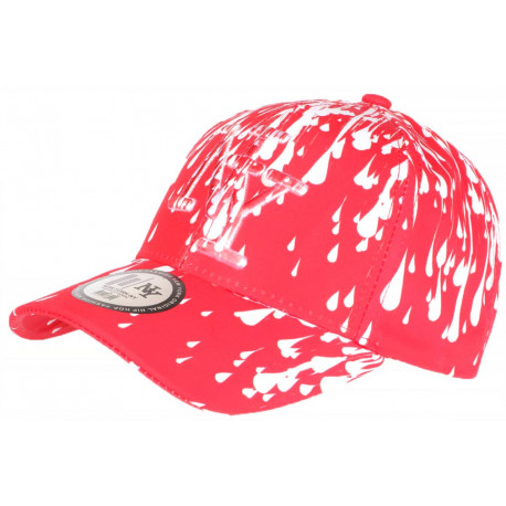 Casquette NY Rouge et Blanche Style Peinture Original Baseball Painter CASQUETTES Hip Hop Honour