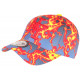 Casquette Enfant Rouge et Grise Print Eclairs Baseball Stormy 7 a 12 ans Casquette Enfant Hip Hop Honour