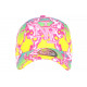 Casquette NY Rose et Jaune Design Eclairs Streetwear Baseball Stormy CASQUETTES Hip Hop Honour