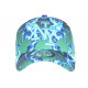 Casquette NY Bleue et Verte Print Eclairs Streetwear Baseball Stormy CASQUETTES Hip Hop Honour