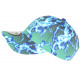 Casquette NY Bleue et Verte Print Eclairs Streetwear Baseball Stormy CASQUETTES Hip Hop Honour