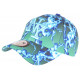 Casquette Enfant Bleue et Verte Look Eclairs Baseball Stormy 7 a 12 ans Casquette Enfant Hip Hop Honour