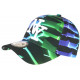 Casquette Enfant Verte et Bleue Look Streetwear Baseball Larsy 7 a 12 ans Casquette Enfant Hip Hop Honour