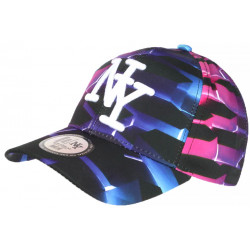 Casquette NY Bleue et Violette Style Fun Streetwear Baseball Larsy CASQUETTES Hip Hop Honour