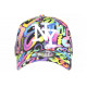 Casquette NY Violette et Verte Print City Streetwear Baseball CASQUETTES Hip Hop Honour