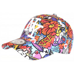 Casquette NY Orange et Violette Print Cartoons Vintage Baseball ANCIENNES COLLECTIONS divers