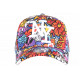 Casquette NY Orange et Violette Print Cartoons Vintage Baseball ANCIENNES COLLECTIONS divers